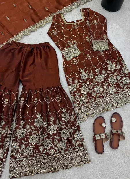 Sr 1712 Pure Heavy Gmy Silk Sharara Suits Collections